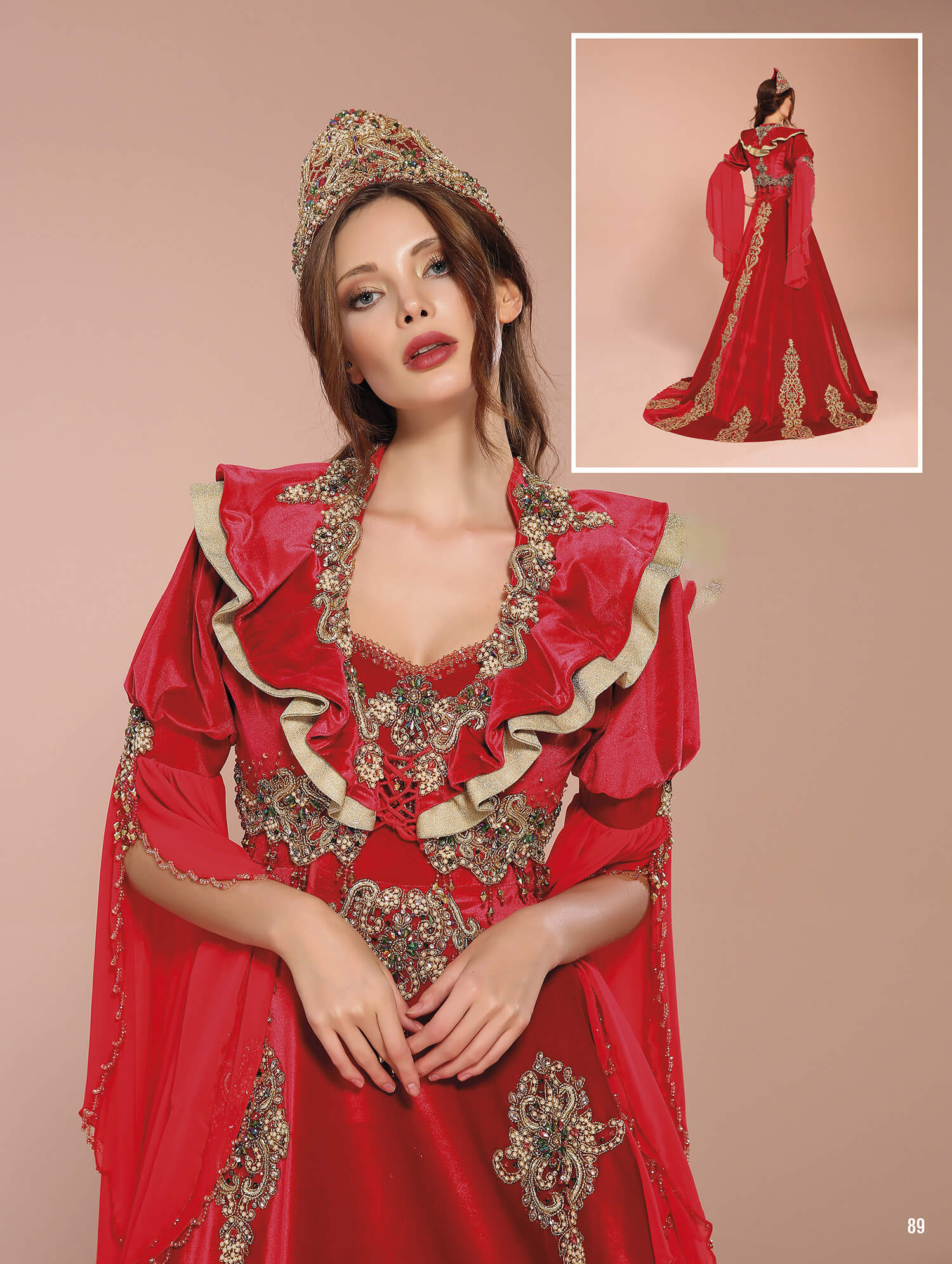 Traditional Red Puffy Henna Dress