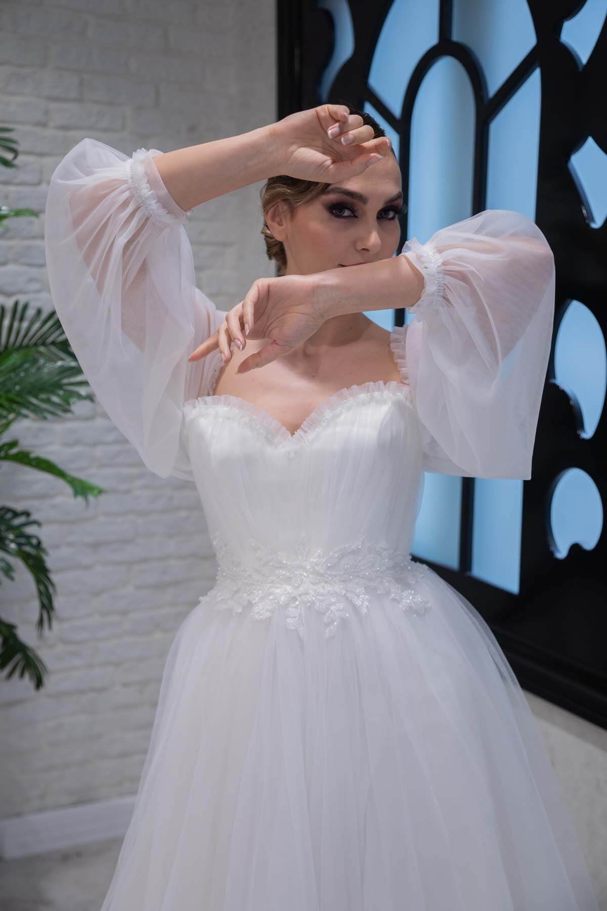 Bohemian Sleeve Backless Helen Wedding Dress